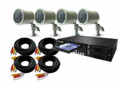 Einsteiger-DVR-System mit 4 HTS-8-Kameras