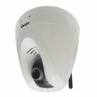 Hochauflsende, drahtlose 1,3 Megapixel-IP-Kamera fr den Einsatz bei Tag und Nacht, mit Neige-/Schwenk-/Zoom-Funktion, 10 m Infrarot-Nachtsicht, Triple-Encoder (H264, MPEG4, MJPEG) & 4,0 mm-Objektiv